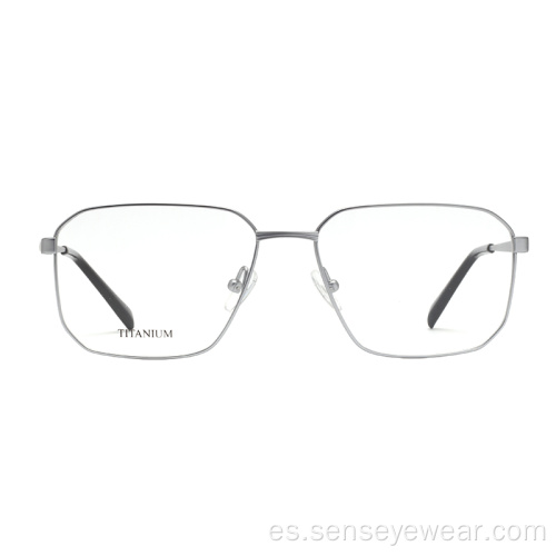 Gafas de marco de gafas ópticas de titanio unisex de alta gama alta